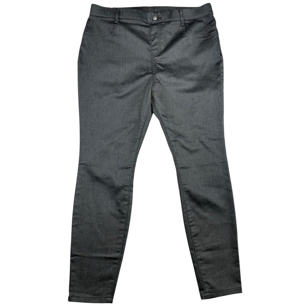 NWT Time and Tru Womens High Rise Skinny Jeggings Charcoal Grey XL 16-18